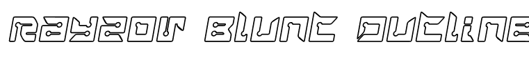 Rayzor Blunt Outline Italic