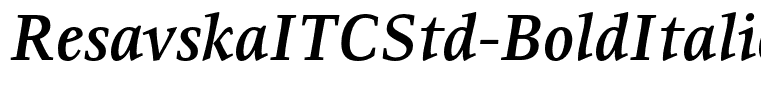 ResavskaITCStd-BoldItalic