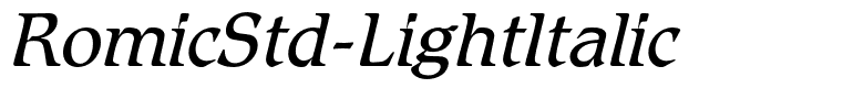 RomicStd-LightItalic