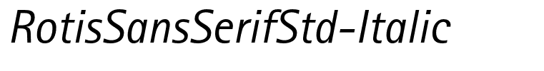 RotisSansSerifStd-Italic