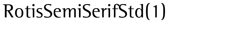 RotisSemiSerifStd(1)