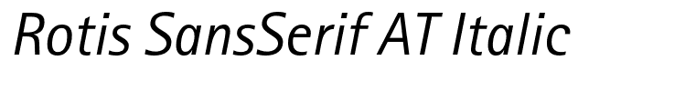Rotis SansSerif AT Italic