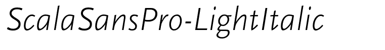 ScalaSansPro-LightItalic