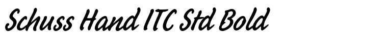 Schuss Hand ITC Std Bold