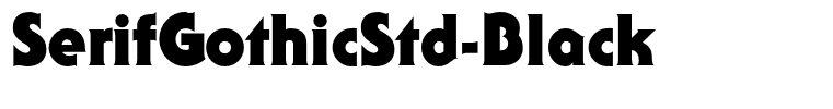 SerifGothicStd-Black
