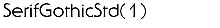 SerifGothicStd(1)