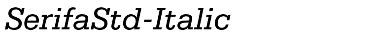 SerifaStd-Italic