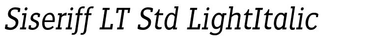 Siseriff LT Std LightItalic