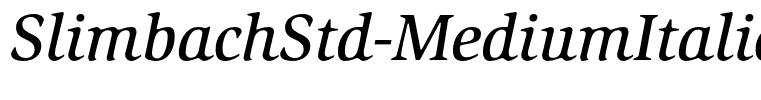 SlimbachStd-MediumItalic