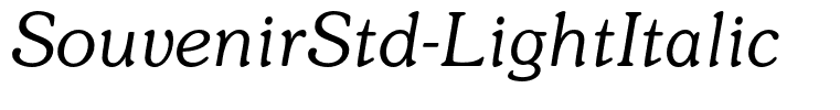SouvenirStd-LightItalic