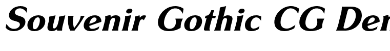 Souvenir Gothic CG Demi Italic