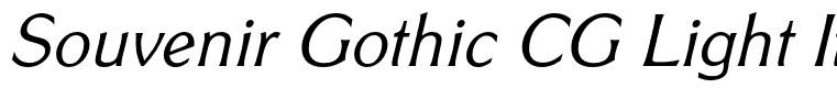 Souvenir Gothic CG Light Italic