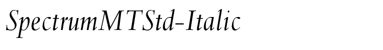 SpectrumMTStd-Italic