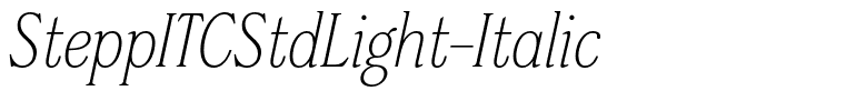SteppITCStdLight-Italic