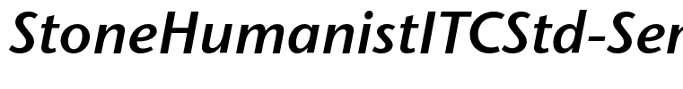 StoneHumanistITCStd-SemiItalic