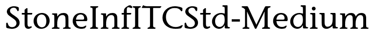 StoneInfITCStd-Medium