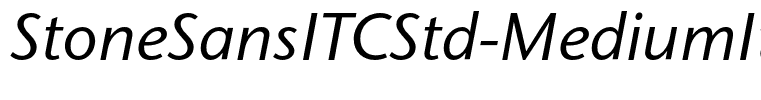 StoneSansITCStd-MediumItalic