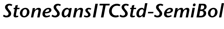 StoneSansITCStd-SemiBoldItalic