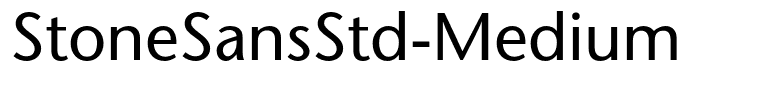 StoneSansStd-Medium