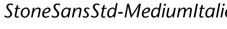 StoneSansStd-MediumItalic