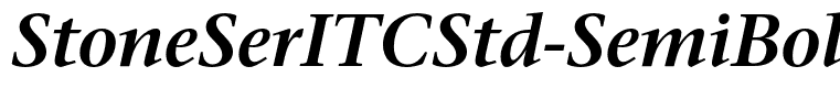 StoneSerITCStd-SemiBoldItalic