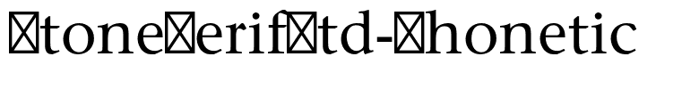 StoneSerifStd-Phonetic