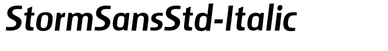 StormSansStd-Italic