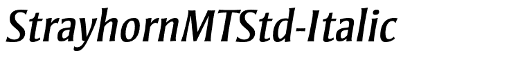 StrayhornMTStd-Italic
