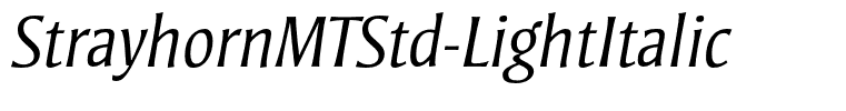 StrayhornMTStd-LightItalic