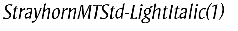 StrayhornMTStd-LightItalic(1)