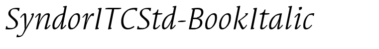 SyndorITCStd-BookItalic