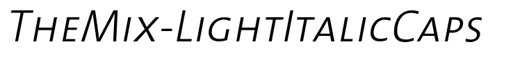 TheMix-LightItalicCaps