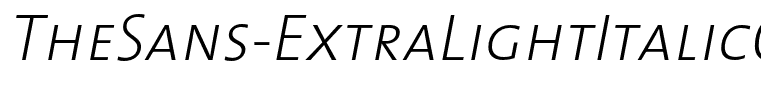 TheSans-ExtraLightItalicCaps
