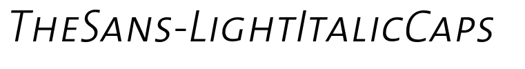 TheSans-LightItalicCaps
