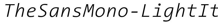 TheSansMono-LightItalic