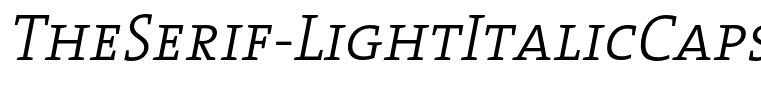 TheSerif-LightItalicCaps