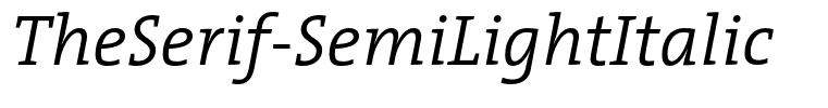 TheSerif-SemiLightItalic