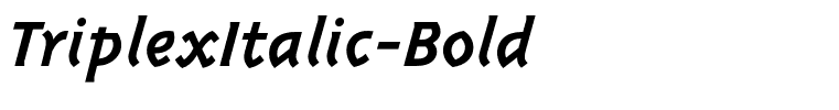 TriplexItalic-Bold