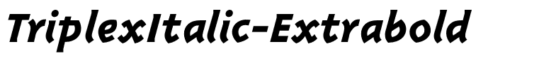 TriplexItalic-Extrabold