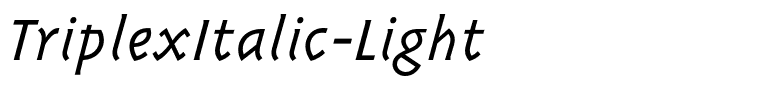 TriplexItalic-Light