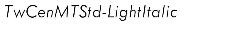 TwCenMTStd-LightItalic