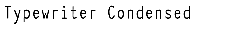Typewriter Condensed