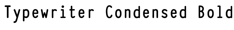 Typewriter Condensed Bold
