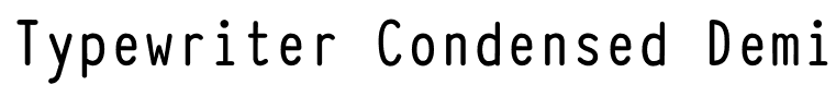 Typewriter Condensed Demi