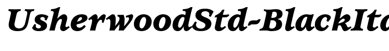 UsherwoodStd-BlackItalic