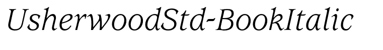 UsherwoodStd-BookItalic