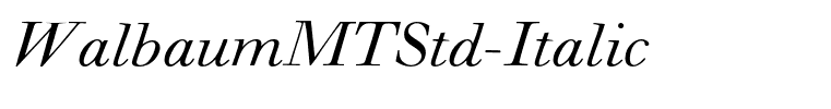 WalbaumMTStd-Italic