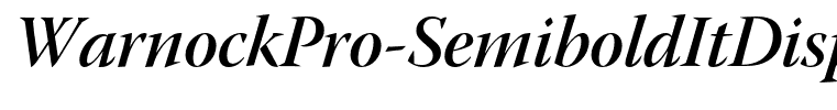 WarnockPro-SemiboldItDisp