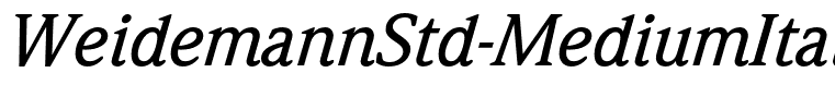 WeidemannStd-MediumItalic