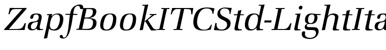 ZapfBookITCStd-LightItalic